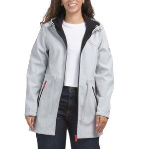 HUNTER Silver Grey Softshell Hooded Coat